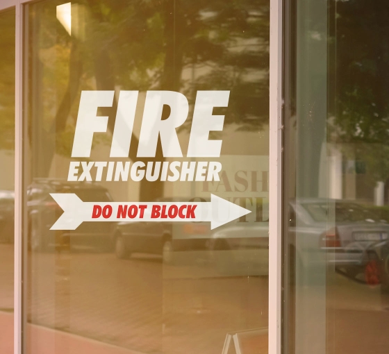 Fire Extinguisher Vinyl Letters