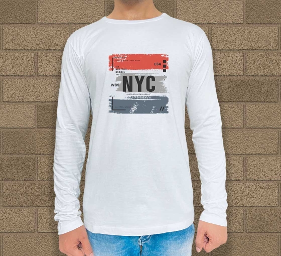 New York Logo Crew Neck T-Shirt, White