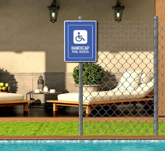 Handicap Pool Signs