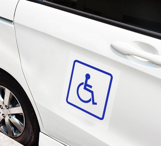 Handicap Car Signs Clear