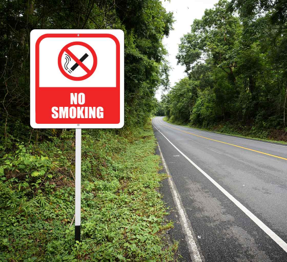 No Smoking Street Signs