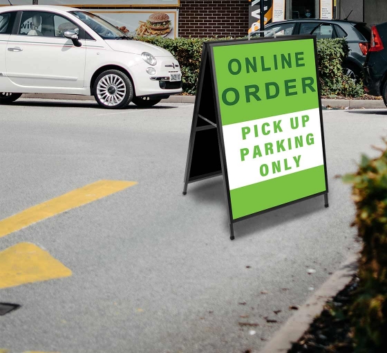 Online Order Pick Up Parking Only Metal Frames