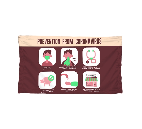 Polyester Fabric Precaution Banners