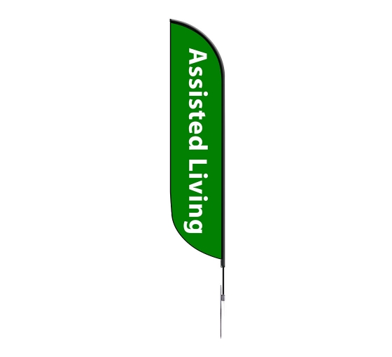 Pre-Printed Assisted Living Feather Flag