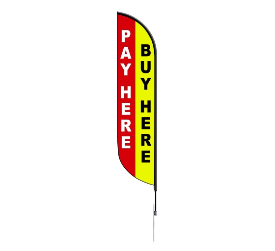 Pre-Printed Buy Here Pay Here Feather Flag