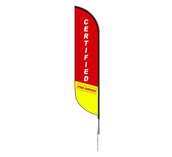 Pre-Printed Certified Pre-Owned Feather Flag