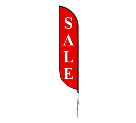 Pre-Printed Sale Feather Flag - Red