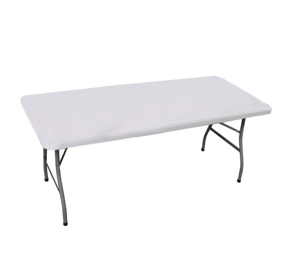 6' Rectangle Table Toppers - White