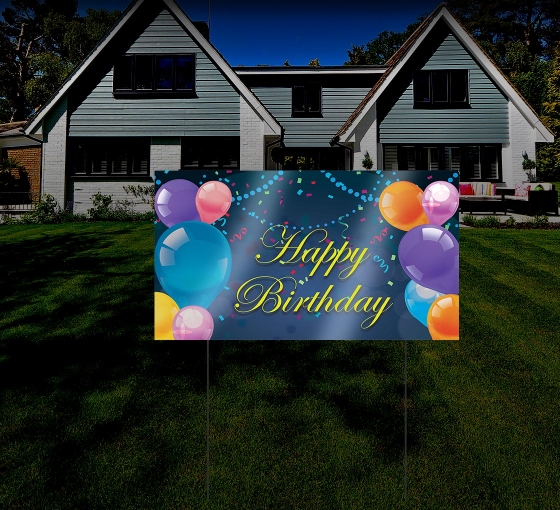 Reflective Birthday Yard Signs