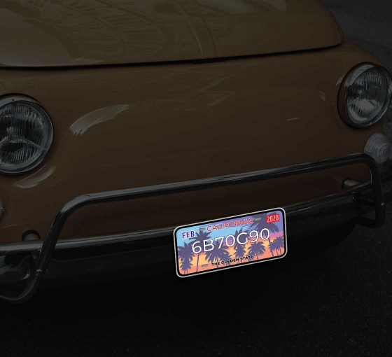 Reflective California License Plates
