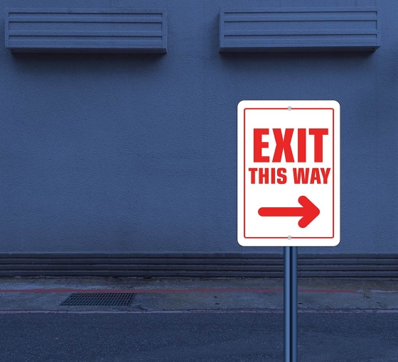 Reflective Exit Street Signs