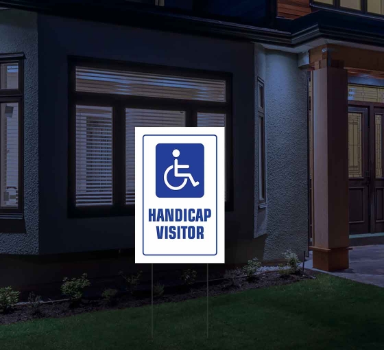 Reflective Handicap Yard Signs