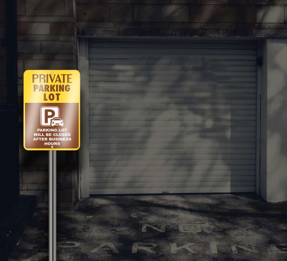 Reflective Private Parking Signs