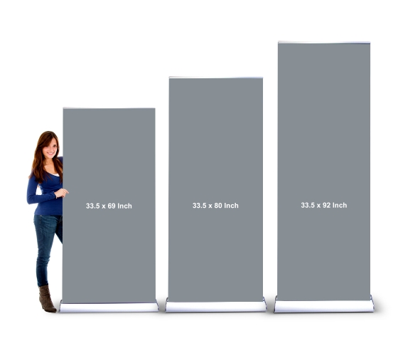 Buy Deluxe Wide Base Single-Screen Roll Up Banner Stands