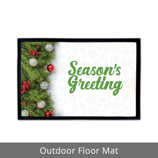 Season's Greeting Outdoor Floor Mats