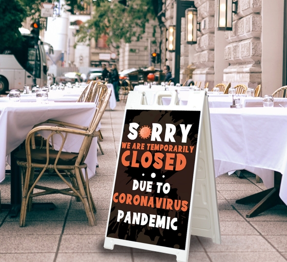 Sorry We are Temporarily Closed Signicade White