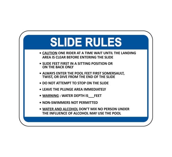 Slide Rules Caution Sign