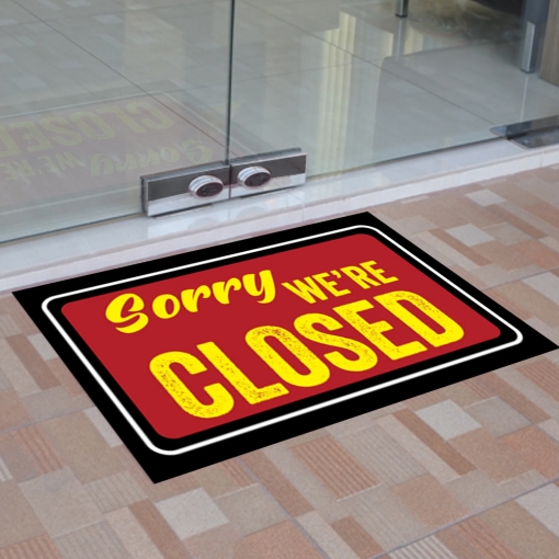 Buy 'Sorry We're Closed' Outdoor Floor Mats
