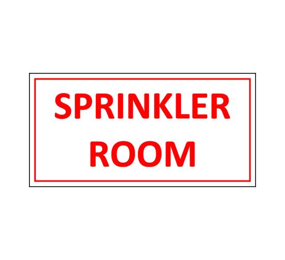 Sprinkler Room Sign