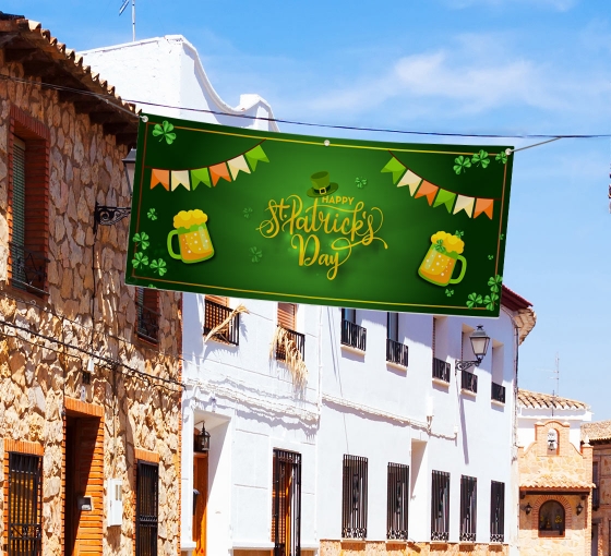 Buy our Happy St. Patrick's Day banner from Signs World Wide