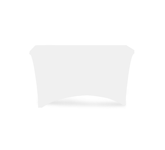 4' Stretch Table Covers - White