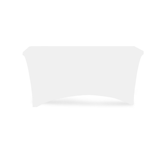 6' Stretch Table Covers - White