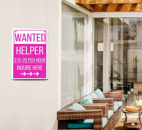 Wanted Patio Signs