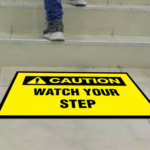 Buy High-Quality 'Watch Your Step' Floor Mats