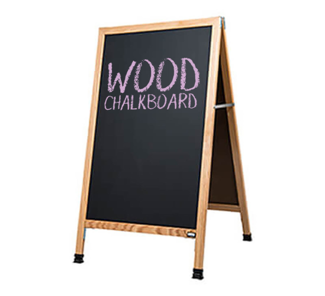 Wood Chalkboard - Sidewalk Signs, Curbside Signs