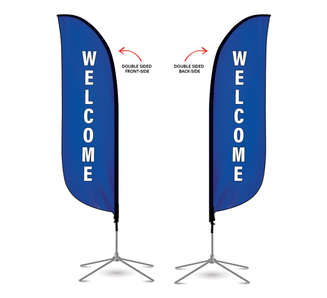 Pre-Printed Welcome Feather Flag
