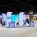 20ft Inline Trade Show Booth – Modular Fabric Display with Podium, Shelves & LED Lights