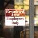 Employee Only Clear Window Decals