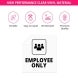 Employee Only Clear Window Decals