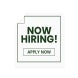 Now Hiring Clear Surface Decals