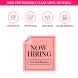 Now Hiring Clear Surface Decals