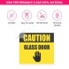 Caution Clear Window Decals