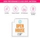 Open House Clear Window Decals