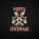 Merry Christmas Deer Head-Up Neon Sign