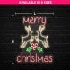Merry Christmas Deer Head-Up Neon Sign