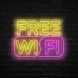 Free WIFI Neon Sign