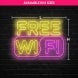 Free WIFI Neon Sign