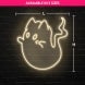 Ghost Cat Neon Sign