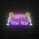 Happy New Year Glass Neon Sign