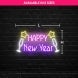 Happy New Year Glass Neon Sign