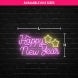 Happy New Year Star Neon Sign