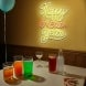 Happy New Year Three Lines Neon Sign