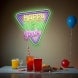 Happy New Year Traingle Neon Sign