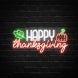 Happy Thanksgiving Pumpkin Wall Decor Neon Sign