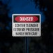 Chemical Contents Pressure Aluminum Sign (Reflective)
