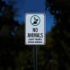 No Animals Except Trained Service Animals Aluminum Sign (Reflective)